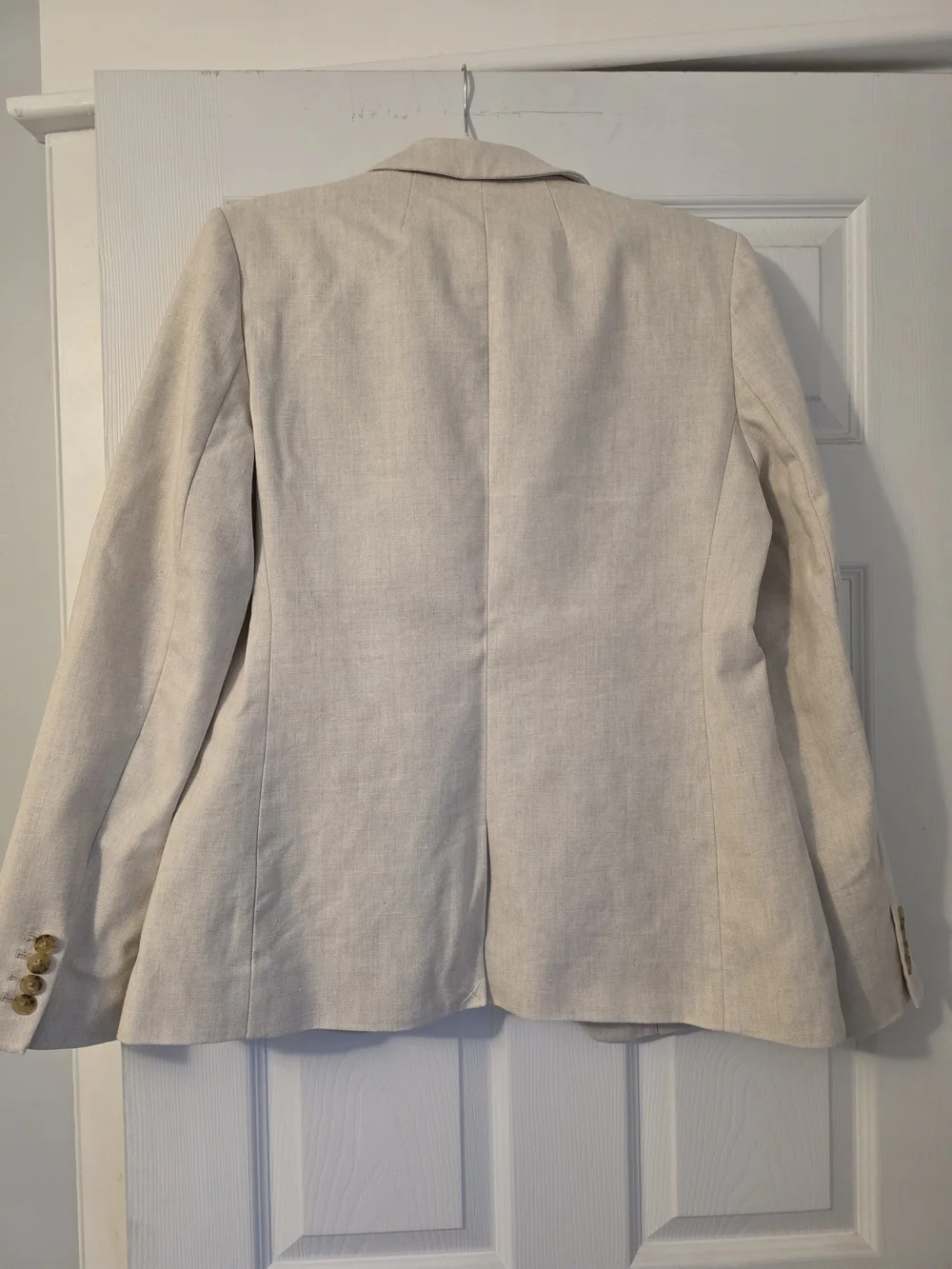 J. Crew Women's Cream Linen Blend Blazer - Picture 2 of 7